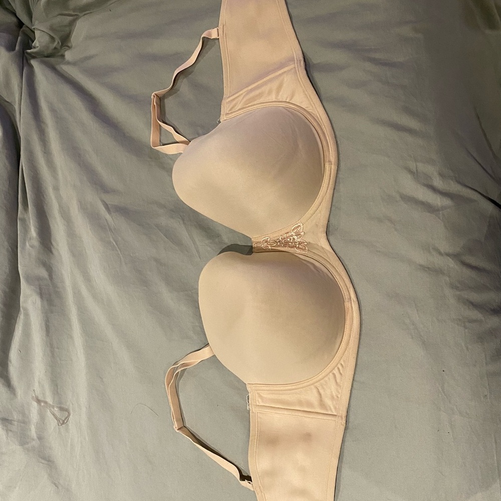 Vanity Fair Cream Removable Strap T-Shirt Bra